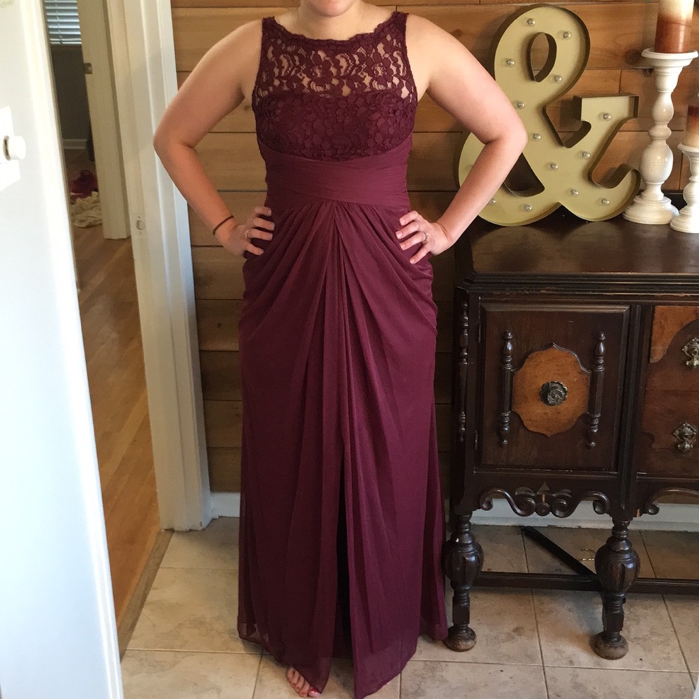 David's Bridal Floor Length Dress